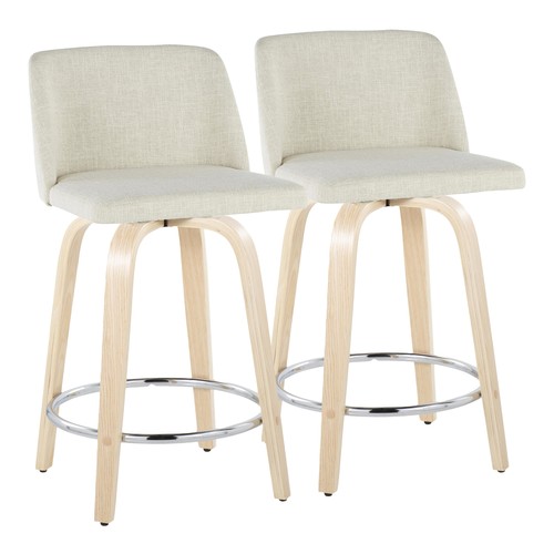Toriano 24" Fixed-height Counter Stool - Set Of 2